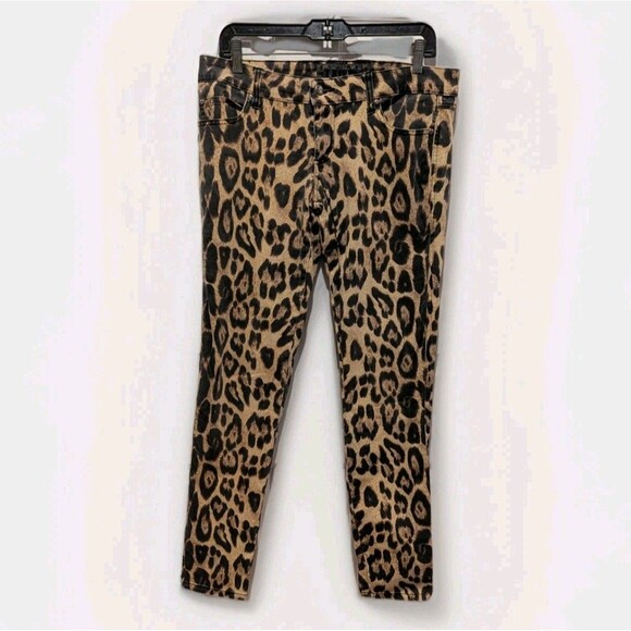 Vintage Tripp NYC Y2K Leopard Cheetah Print Low Rise Skinny Jeans Women’s Sz 9 - Picture 1 of 10
